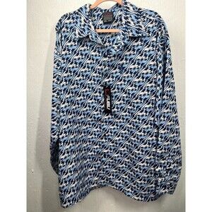 FUBU MENS LONG SLEEVE SIZE XXL FUBU PRINT BUTTON DOWN SHIRT NWT